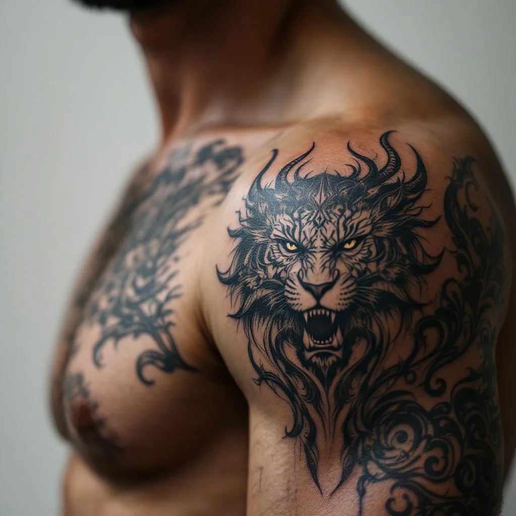 Pegue a tatuagem da imagem TATUAGEM REFERÊNCIA e aplique na MINHA FOTO de forma ultra realista.
Ajuste a tatuagem ao formato do braço/pele, respeitando ângulos, luz, sombra, textura da pele e profundidade.
Mantenha a tatuagem nítida, alinhada e sem distorções.
Integre totalmente a tatuagem à pele, com leve transparência natural e efeito de tinta realista.
Não altere meu corpo, apenas aplique a tatuagem.
Resultado final deve parecer uma tatuagem verdadeira feita na pele, sem borrões ou falhas.”