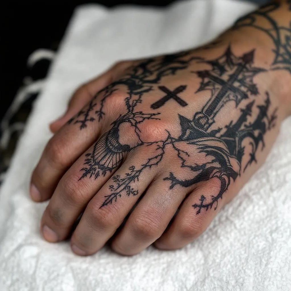 quiero esto en la mano que la cubra completa, la eucaristía católica con sombra y que me llegue la sombra hasta los nudillos y que no salga nada más solo la eucaristía y de forma redonda 