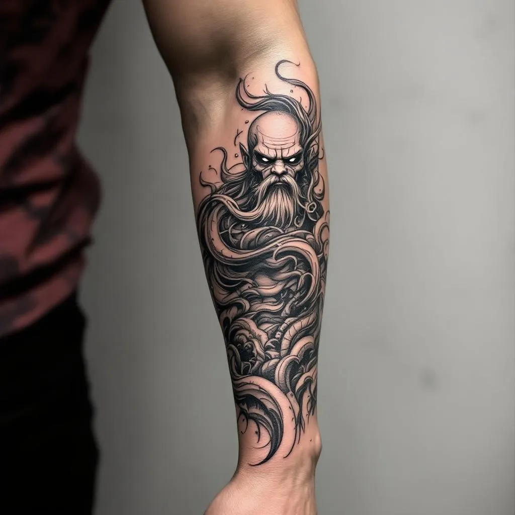 Wookong tattoo sleeve arm
