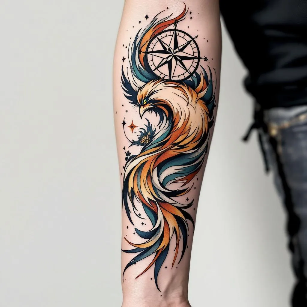 Male Model, Forearm, Left Forearm Tattoo