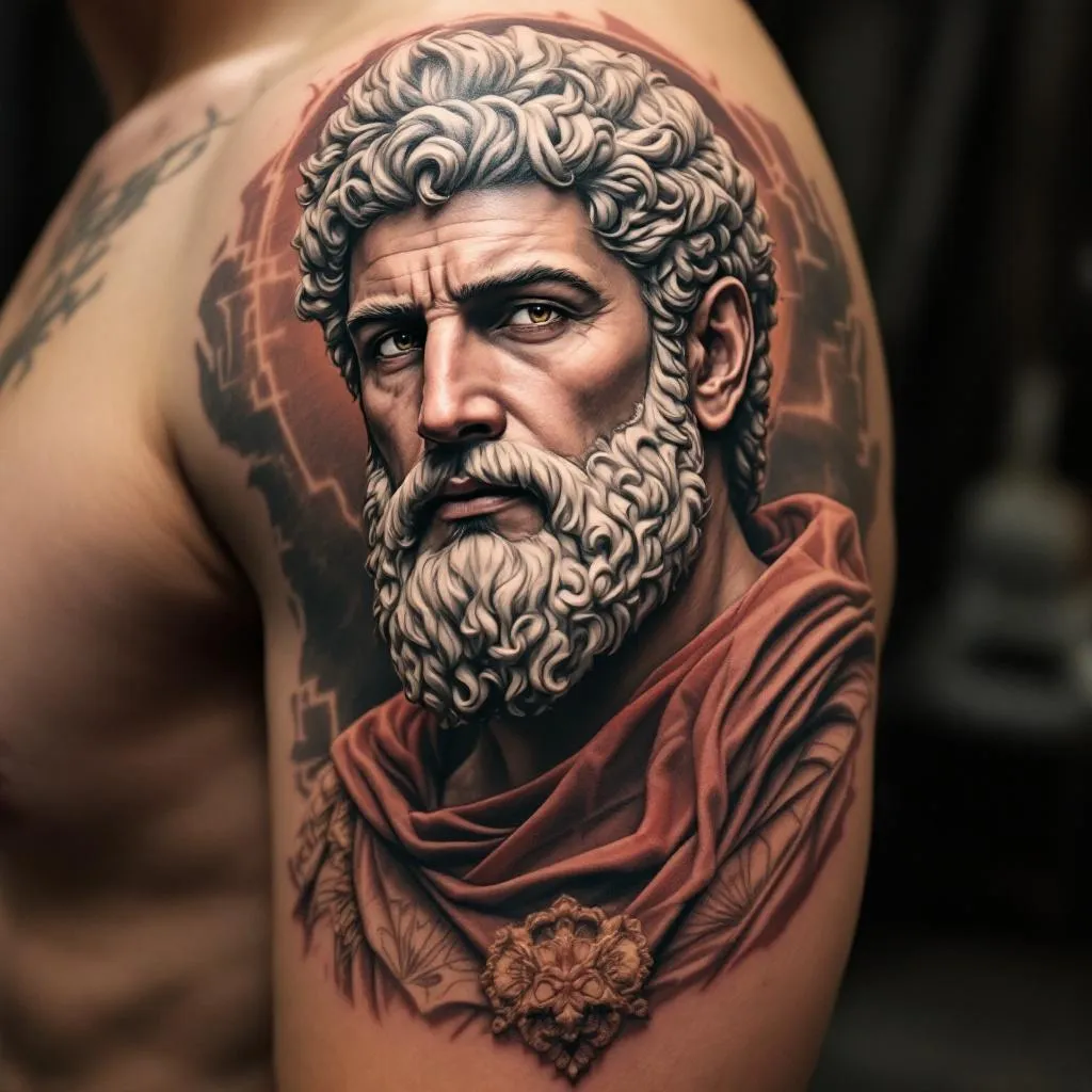 todo tipo de tatuajes religioso, monumentos, dioses griegos, emperadores romanos 
