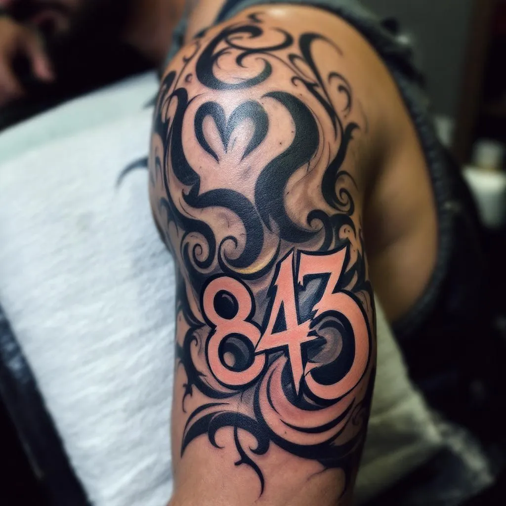 Looking for like a one of one short sleeve tattoo with my birthday year in numeral numbers (2008)
Another thing my area code (843)some cool designs