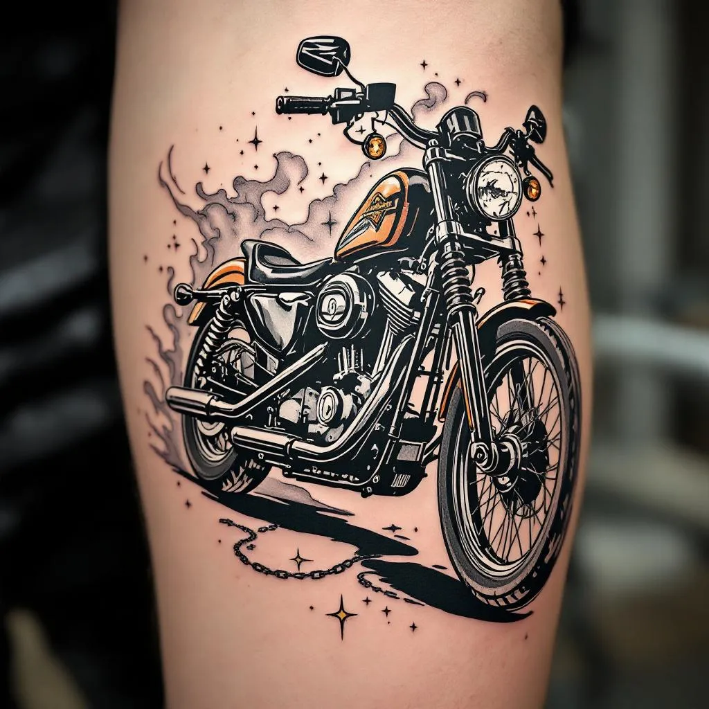 Gender Unspecified, Mechanical, Motorcycle Tattoo