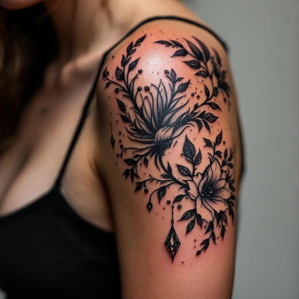 Make it glittered tattoo design