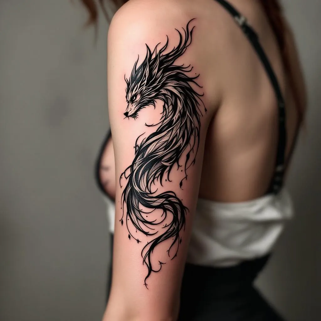 Je veux un tatouage de phénix qui recouvre le tatouage que jai au niveau du bras et je veux des flamme au niveau de l'avant bras
