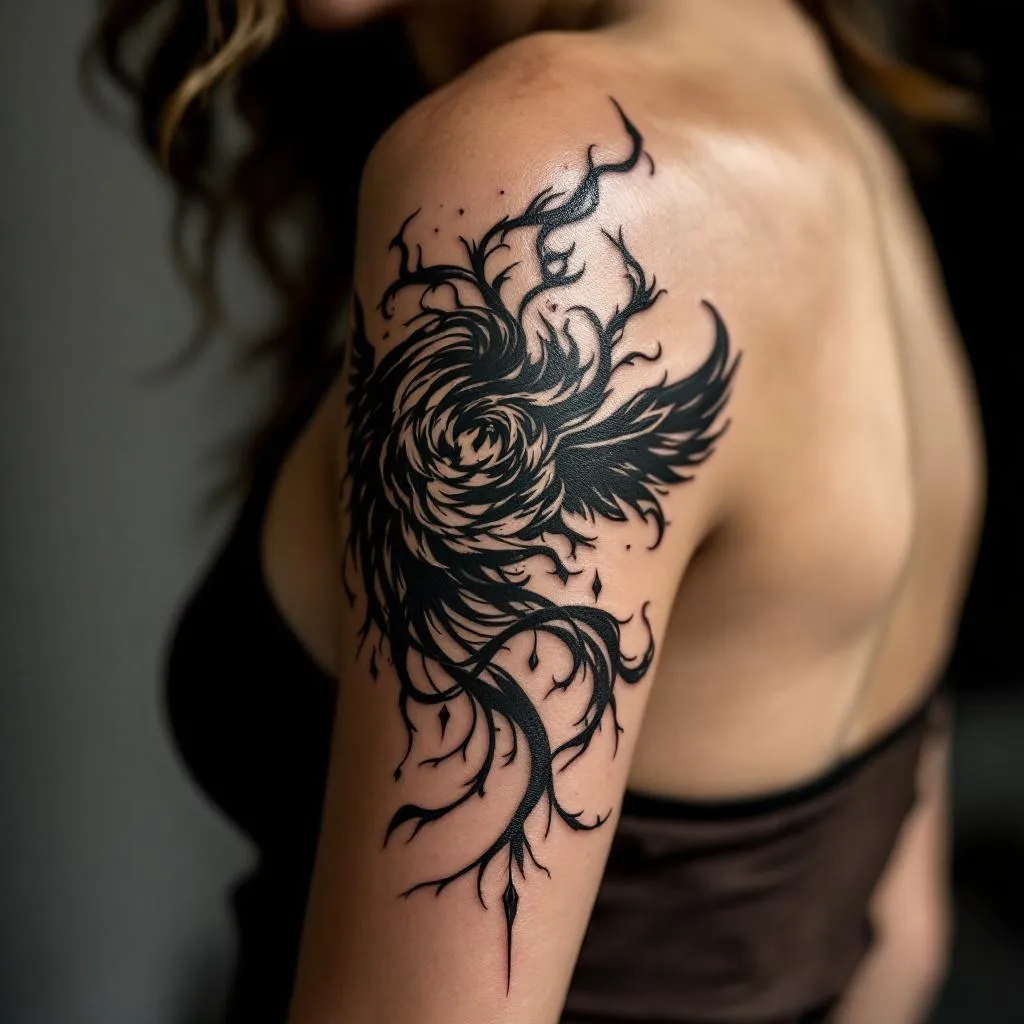 Dark Phoenix, Phoenix, Arm Tattoo