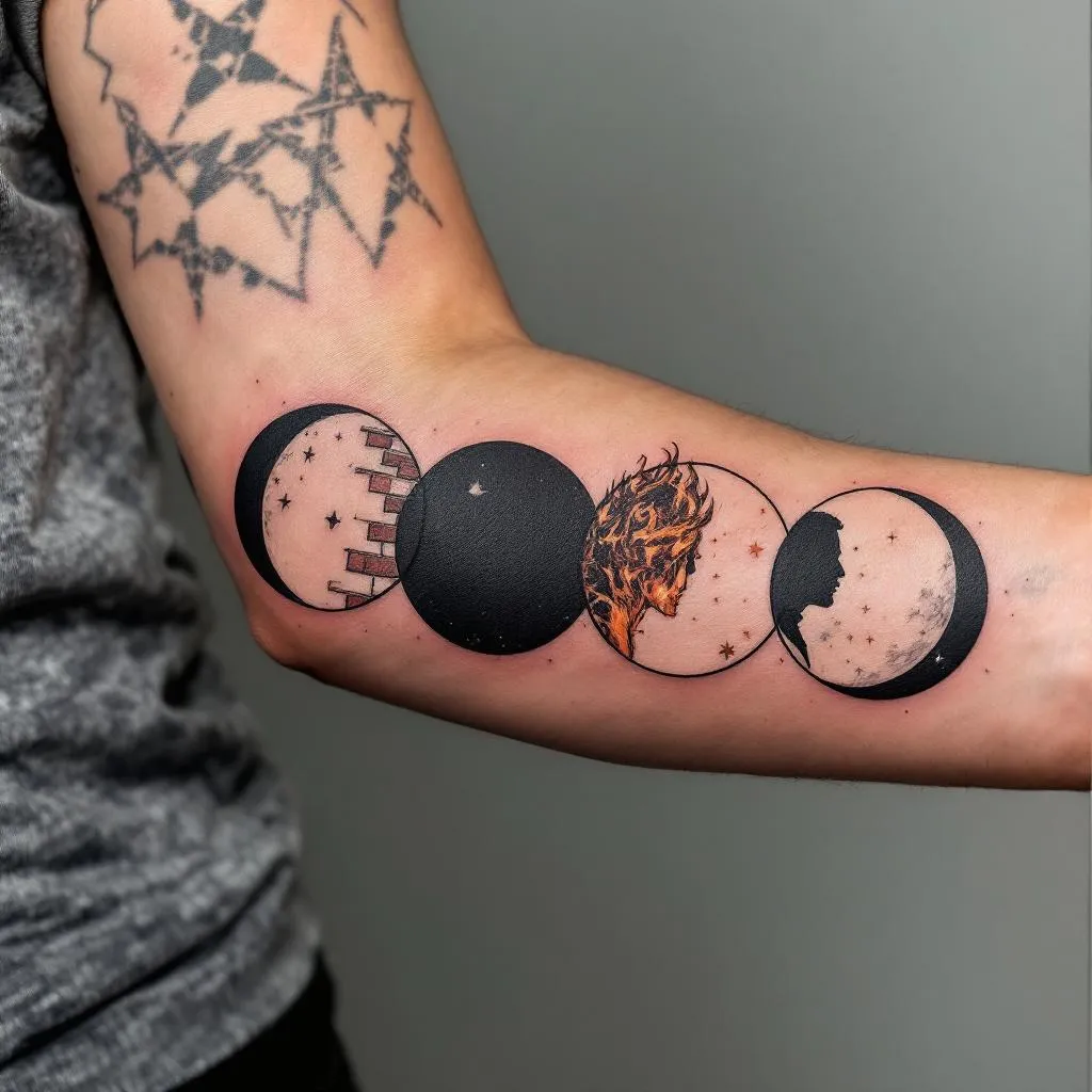 Male Model, Medium Skin Tone, Geometric Tattoo