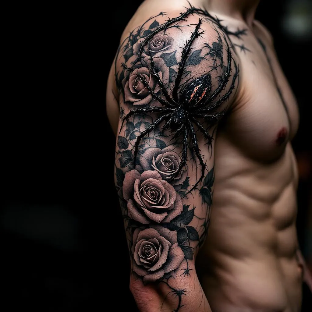 Male Model, Right Arm Sleeve, Full Sleeve Tattoo