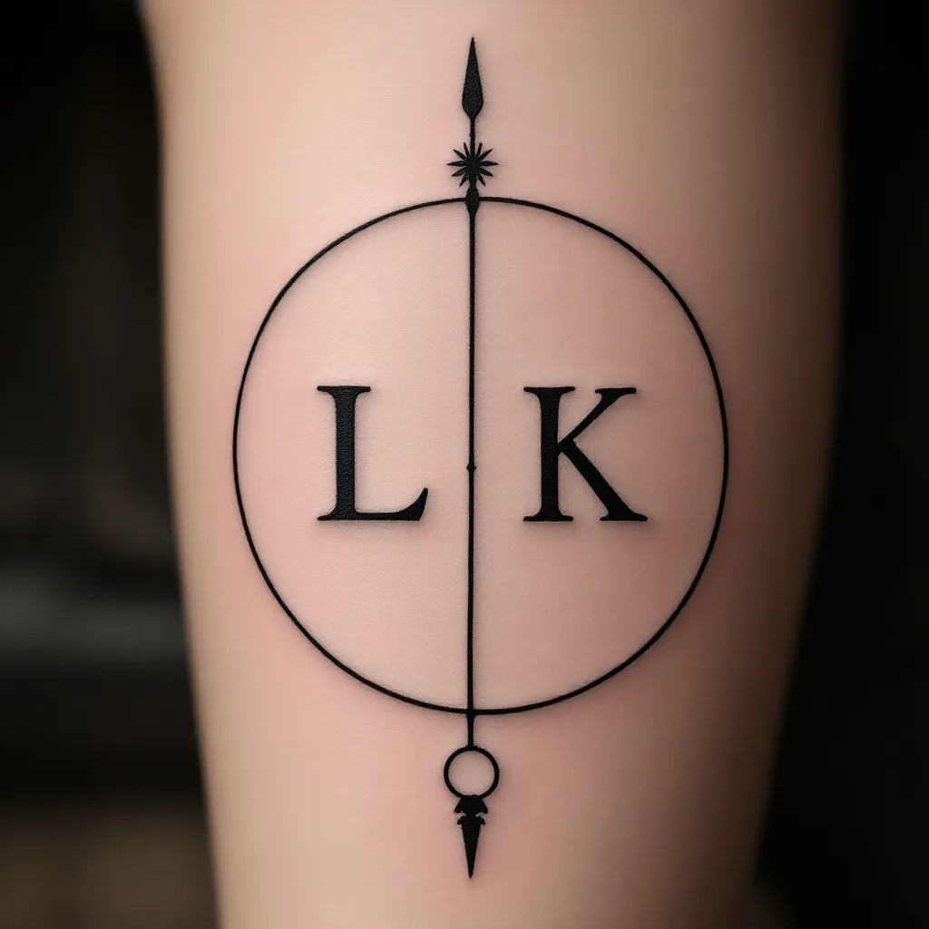 Design minimalist, symmetrical blackwork Tattoo